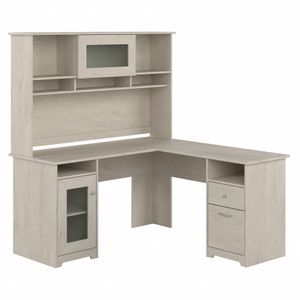 Bush Furniture Cabot 60"W L-Shaped Computer Desk With Hutch