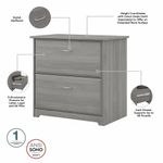 Bush Business Furniture Cabot 60W LShaped Corner Desk With Hutch Lateral File Cabinet And 5Shelf Bookcase Modern Gray Standard Delivery