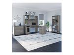 Bush Business Furniture Cabot 60W LShaped Corner Desk With Hutch Lateral File Cabinet And 5Shelf Bookcase Modern Gray Standard Delivery