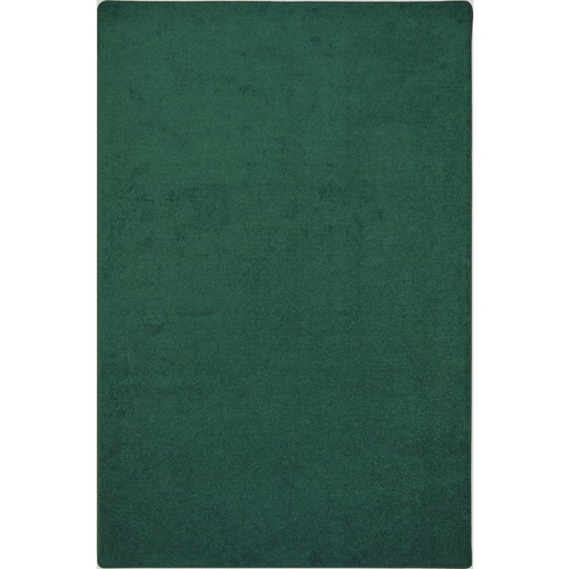 Joy Carpets Kid Essentials Solid Color Rectangle Area Rug Endurance 6 x 9 Forest