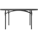 Dorel Zown Commercial Round Blow Mold Fold Table  Round Top  4 Legs  750 lb Capacity  60 Table Top Diameter  60535SGY1E