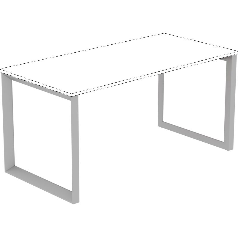 Lorell Relevance Series Deskheight Side Leg Frame 291H x 285W Silver