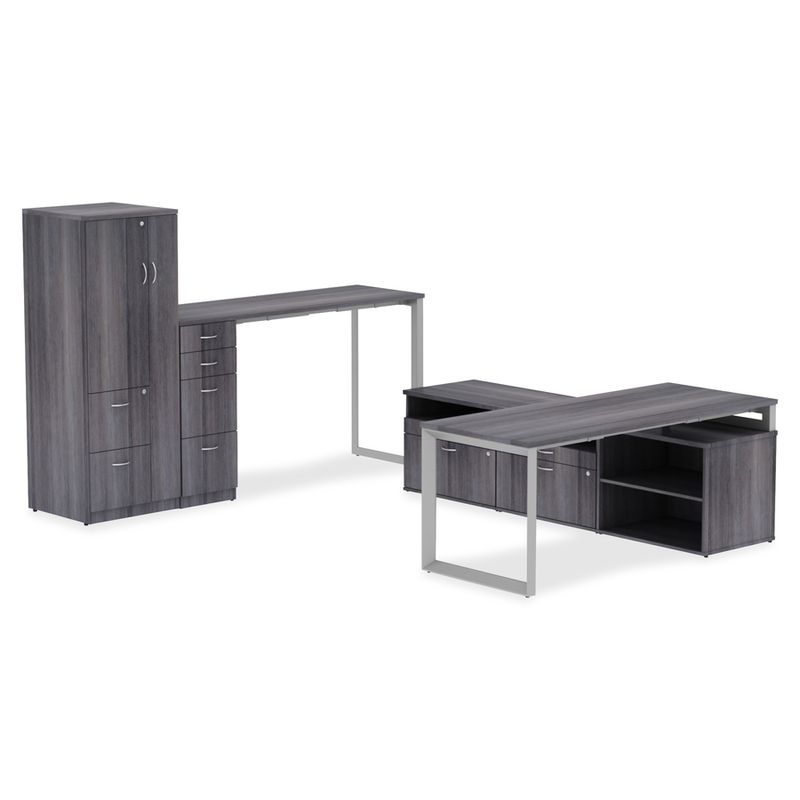 Lorell Relevance Series Deskheight Side Leg Frame 291H x 285W Silver
