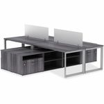 Lorell Relevance Series Deskheight Side Leg Frame 291H x 285W Silver