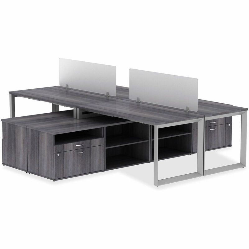 Lorell Relevance Series Deskheight Side Leg Frame 291H x 285W Silver