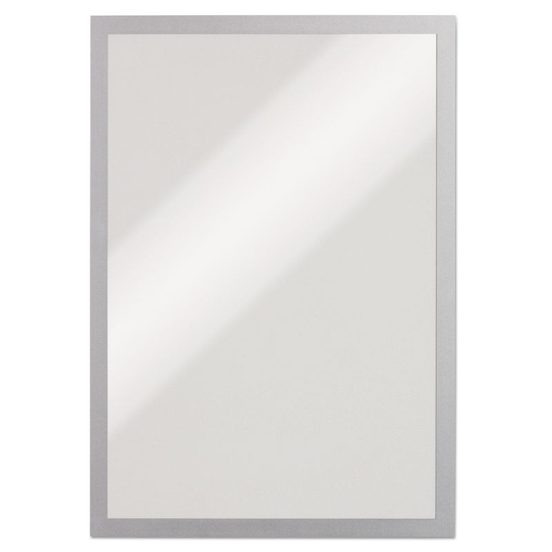 DURABLE DURAFRAME Sign Holders 12 x 18 Silver Set Of 2 Holders