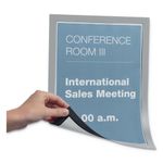 DURABLE DURAFRAME Magnetic Sign Holders 912 x 12 Silver Set Of 2 Holders