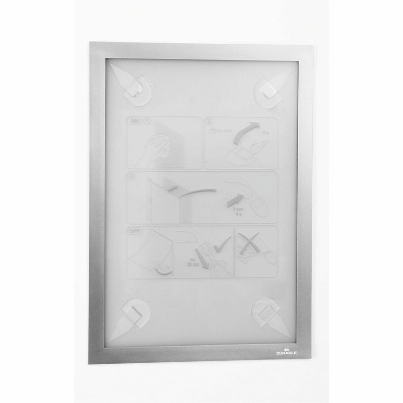 DURABLE DuraFrame Wallpaper  850 x 11 Frame Size  Wall Mountable  Horizontal Vertical  Sturdy Antiglare  White  1 Each