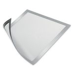 DURABLE DURAFRAME Magnetic Sign Holders 912 x 12 Silver Set Of 2 Holders