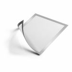 DURABLE DURAFRAME Magnetic Sign Holders 912 x 12 Silver Set Of 2 Holders