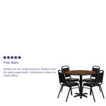 Flash Furniture Round Table With 4 Banquet Chairs 30 x 36 WalnutBlack