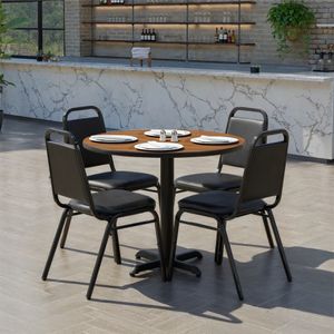 Flash Furniture Round Table With 4 Banquet Chairs