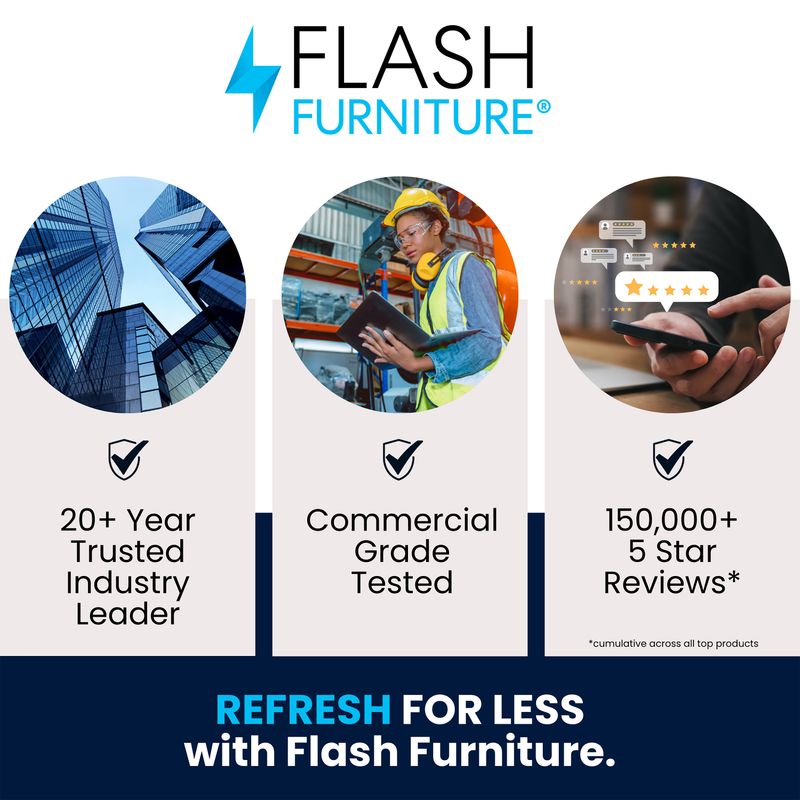 Flash Furniture Round Table With 4 Banquet Chairs 30 x 36 WalnutBlack
